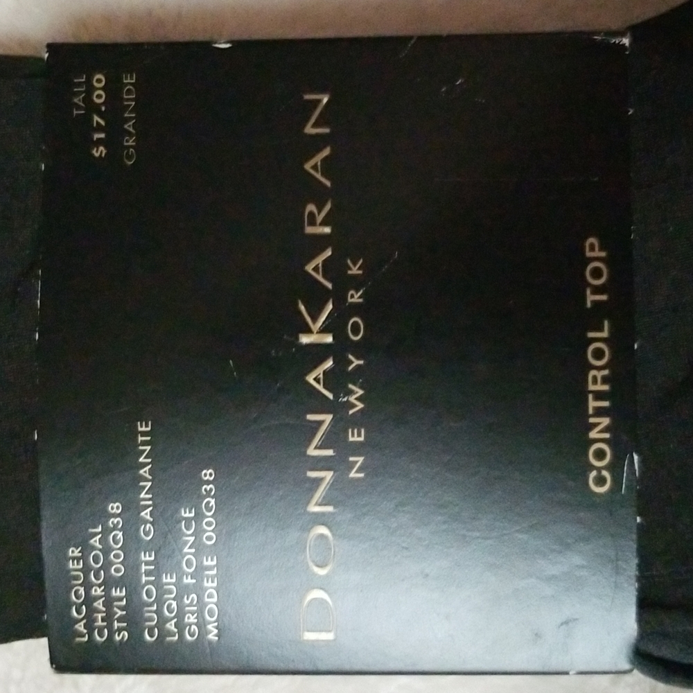 Donna Karan 'Lacquer' Tights, Charcoal gray, Control Top, Size Tall